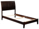 AFI Portland Twin XL Wood Foundation Bed with USB Charging Station in Espresso