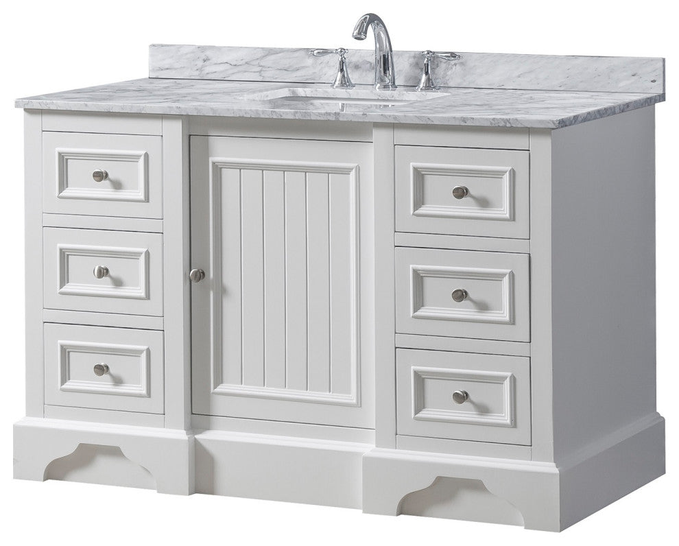 48" Kingswood Single Bath Vanity, White