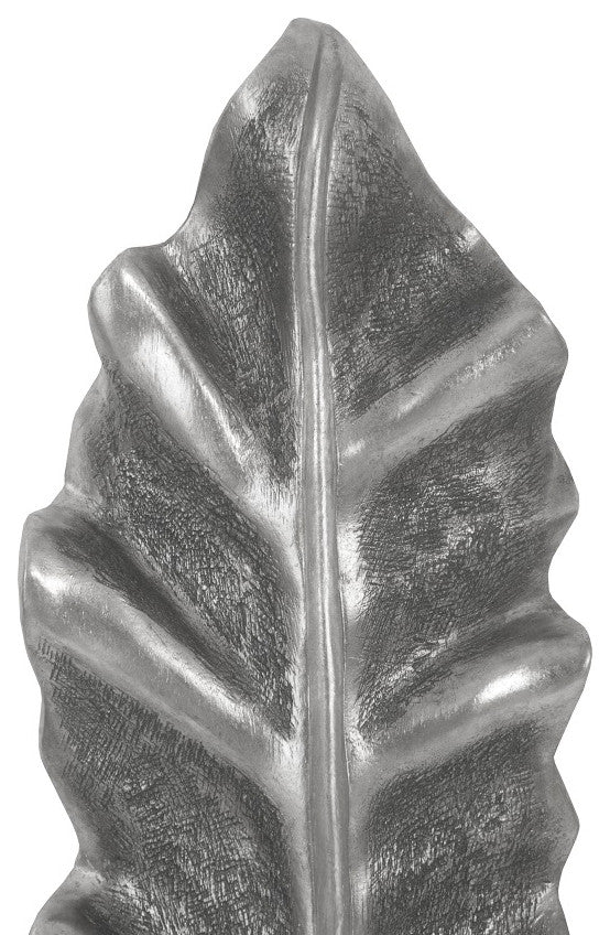 Petiole Wall Leaf, Silver, Medium, Version A