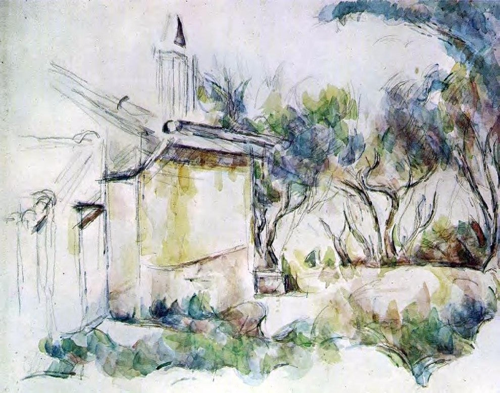 Paul Cezanne Jourdan's Cottage, 20"x25" Gallery Wrapped Canvas Print