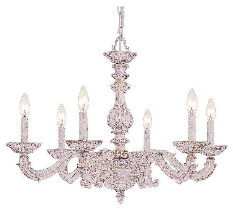 Sutton 6-Light Antique White Chandelier
