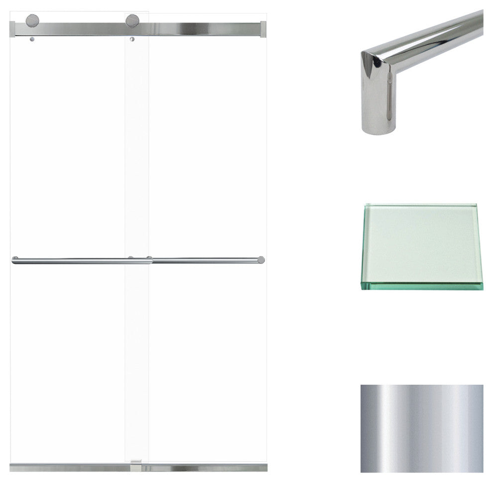 Transolid Brianna 48" W x 80" H Frameless Sliding Shower Door