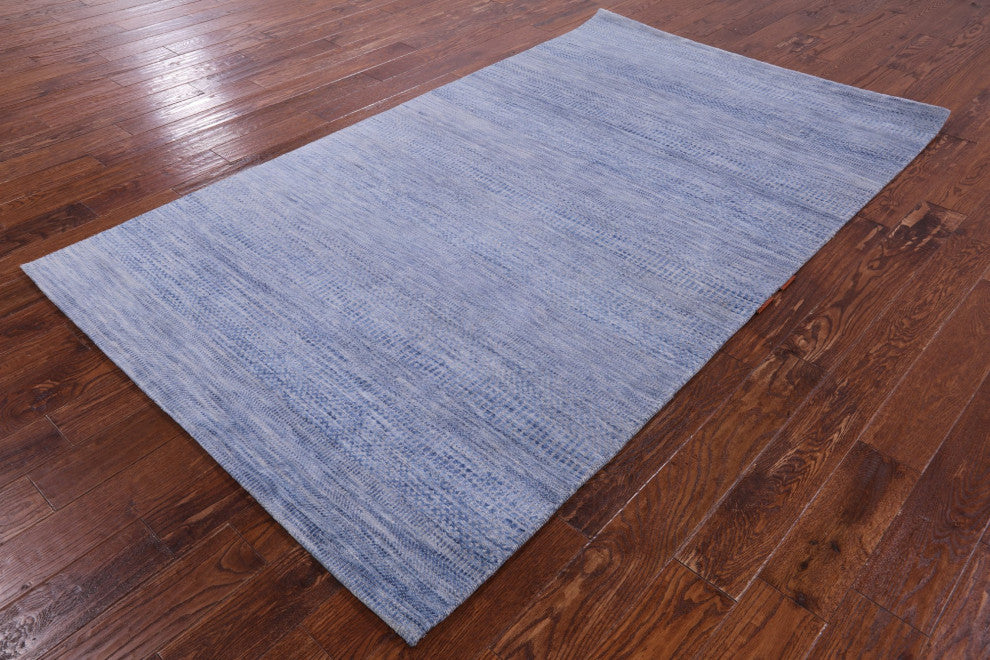 4' 10" X 8' 2" Wool and Silk Savannah Grass Handmade Rug Q11931