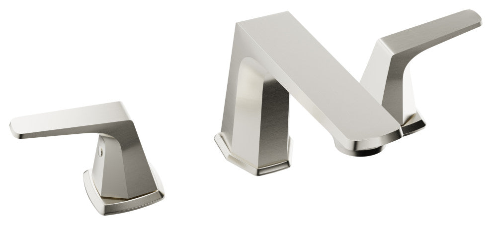 2-Handle 3-Hole Widespread Bathroom Faucet, Brushed Nickel