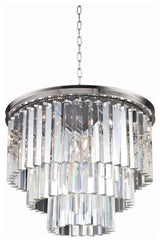 Sydney Collection Pendent Lamp, Clear, Polished Nickel