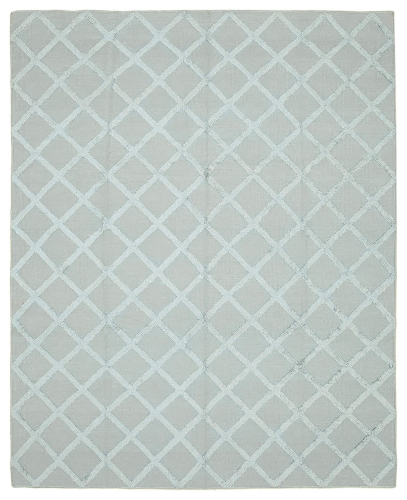 Rug N Carpet - Hand-knotted Modern Design 8' 1'' x 10' Wool Flatweave Kilim Rug