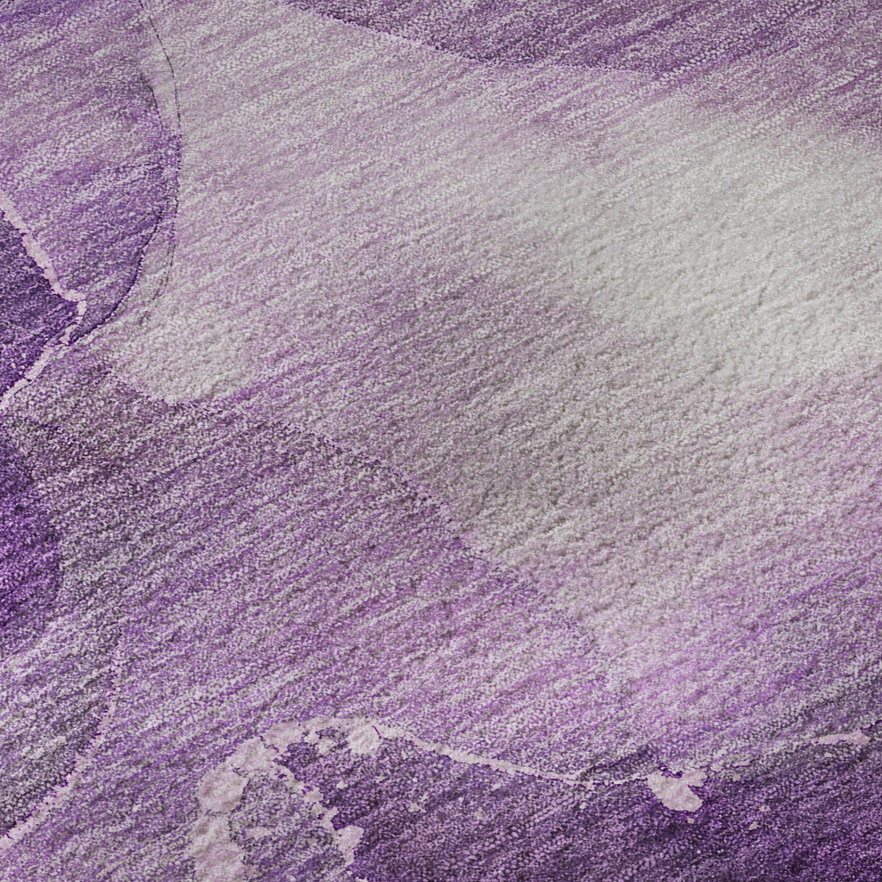 Premium Machine Washable Mayfield AMF522 Purple 2'3" x 7'6" Runner Rug