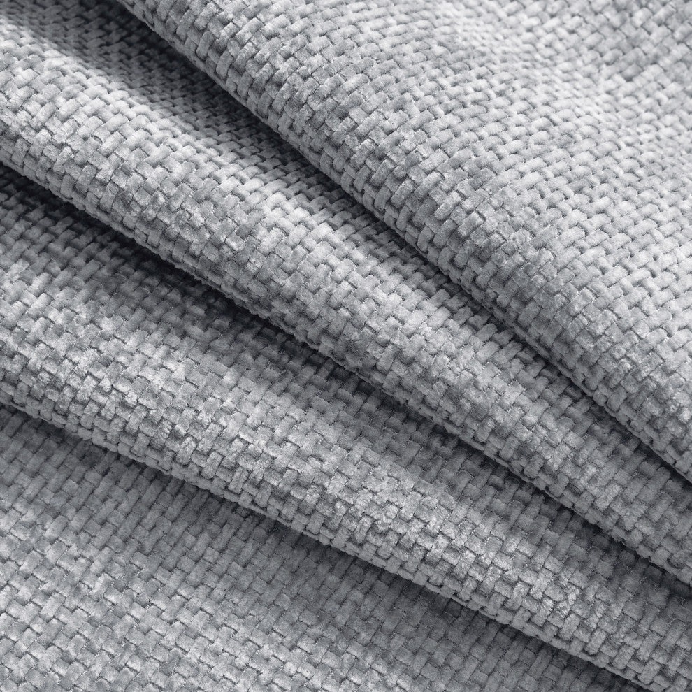 Alice Modern L-Shaped Cloud Chenille Sectional Chaise Sofa with 2 Pillows, Gray