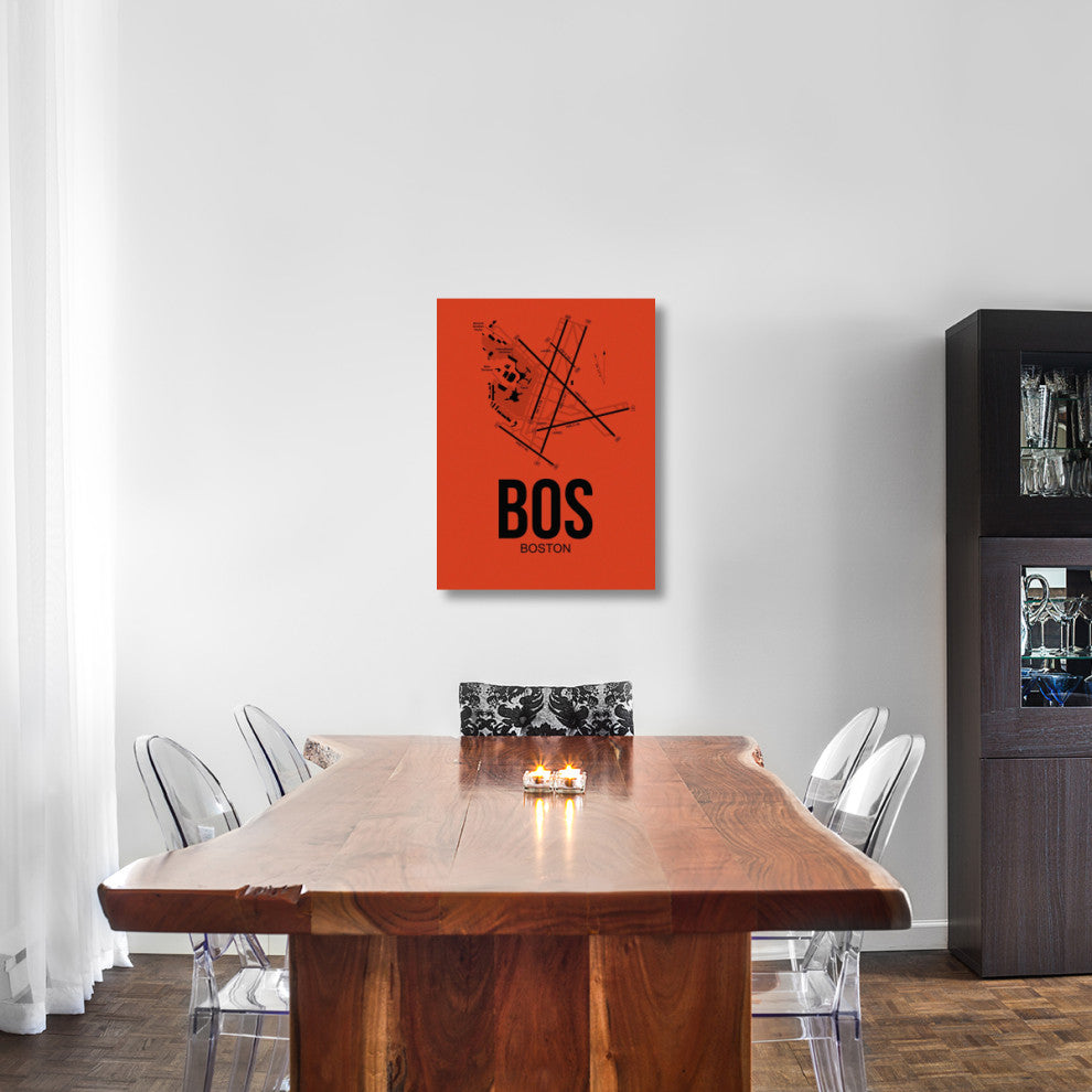 "BOS Boston Airport Orange" Fine Art Print