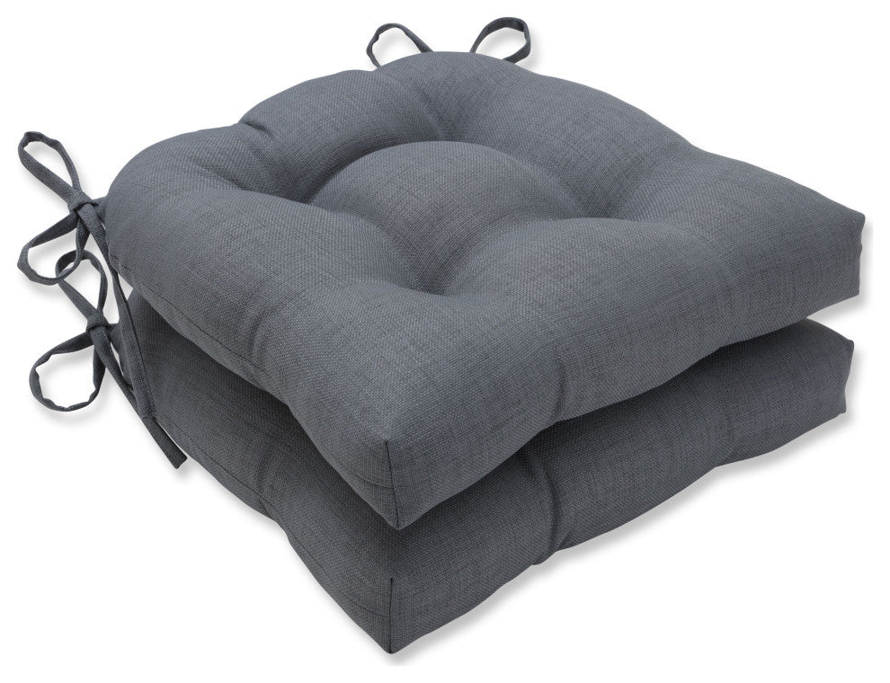 Rave Graphite Reversible Chair Pad Set of 2
