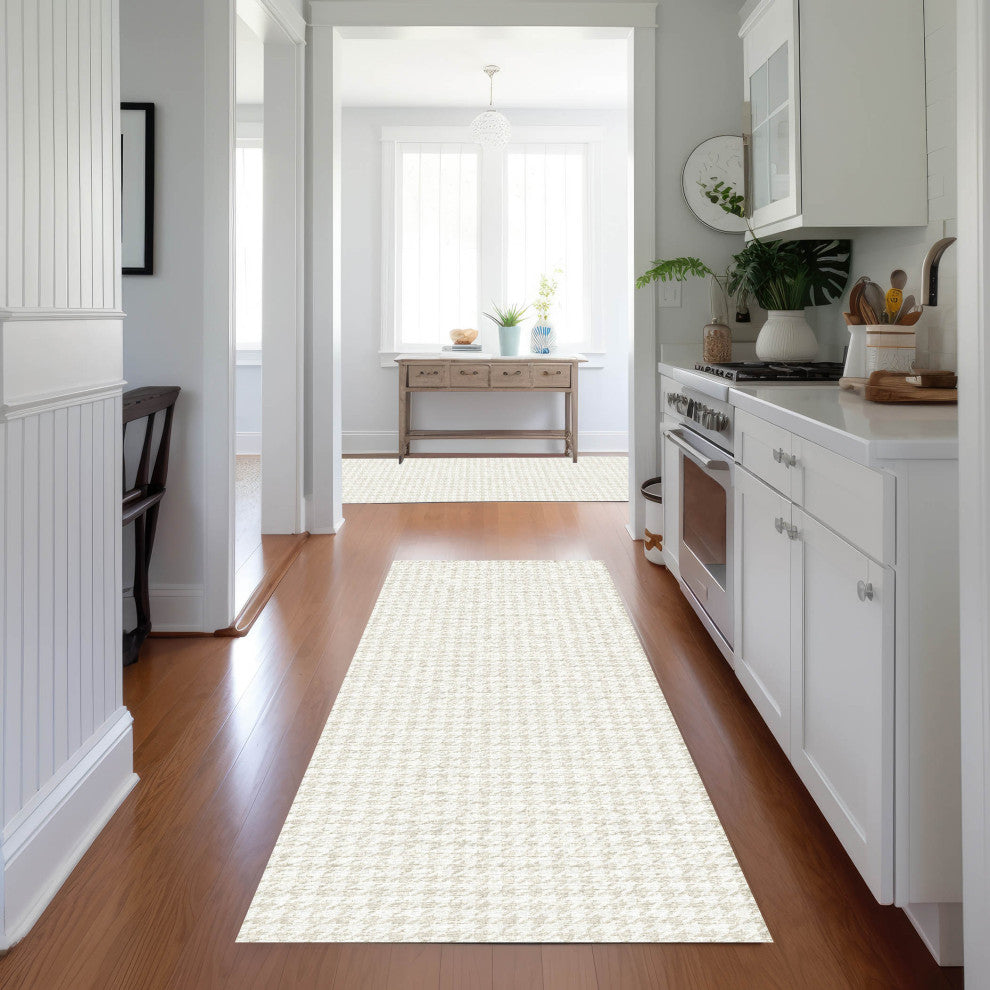 Indoor/Outdoor Hinton HN1 Linen Machine Washable 2'3" x 7'6" Rug