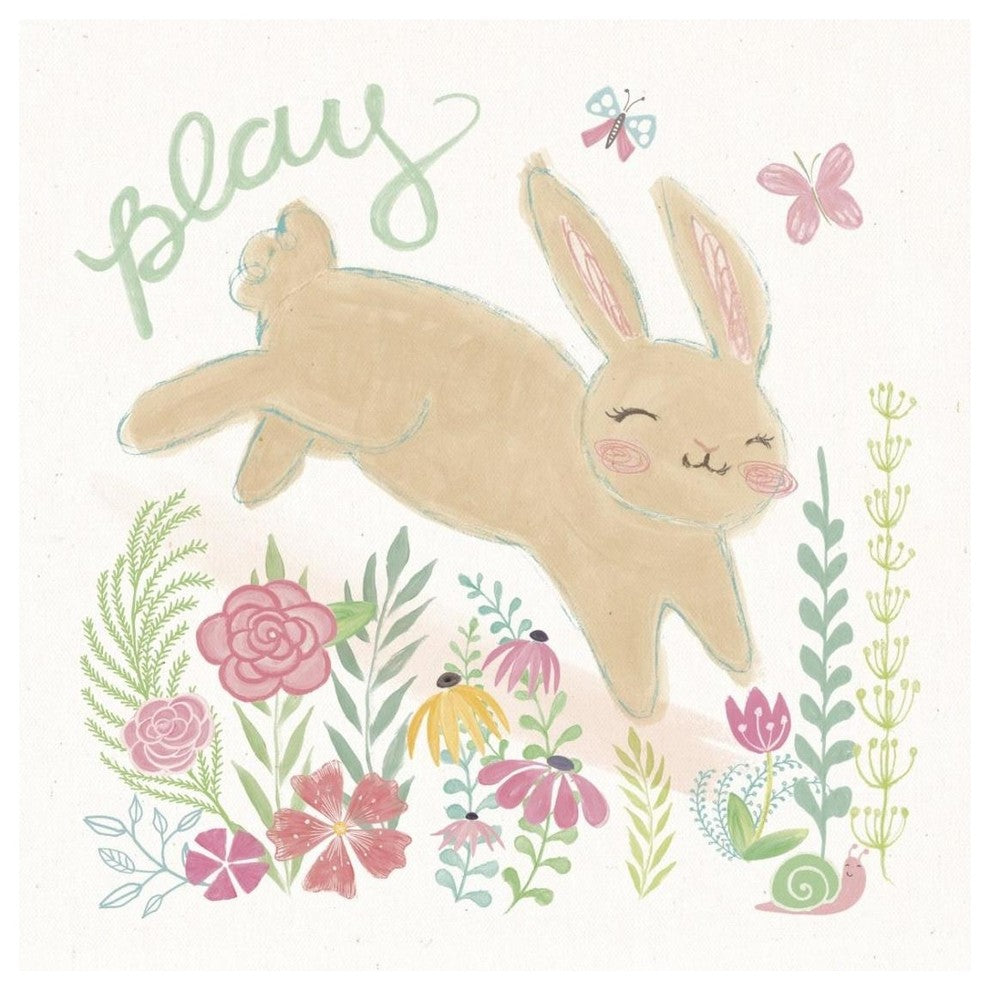"Garden Friends White I" Digital Paper Print by Mary Urban, 26"x26"