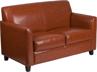 Hercules Diplomat Series Cognac Leather Loveseat
