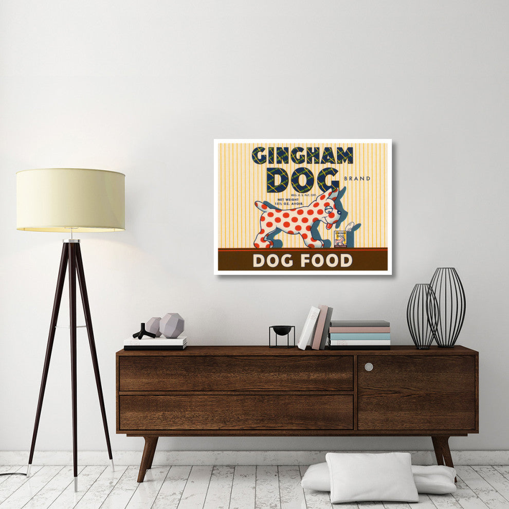 "Gingham Dog" Digital Paper Print by Retrolabel, 42"x32"