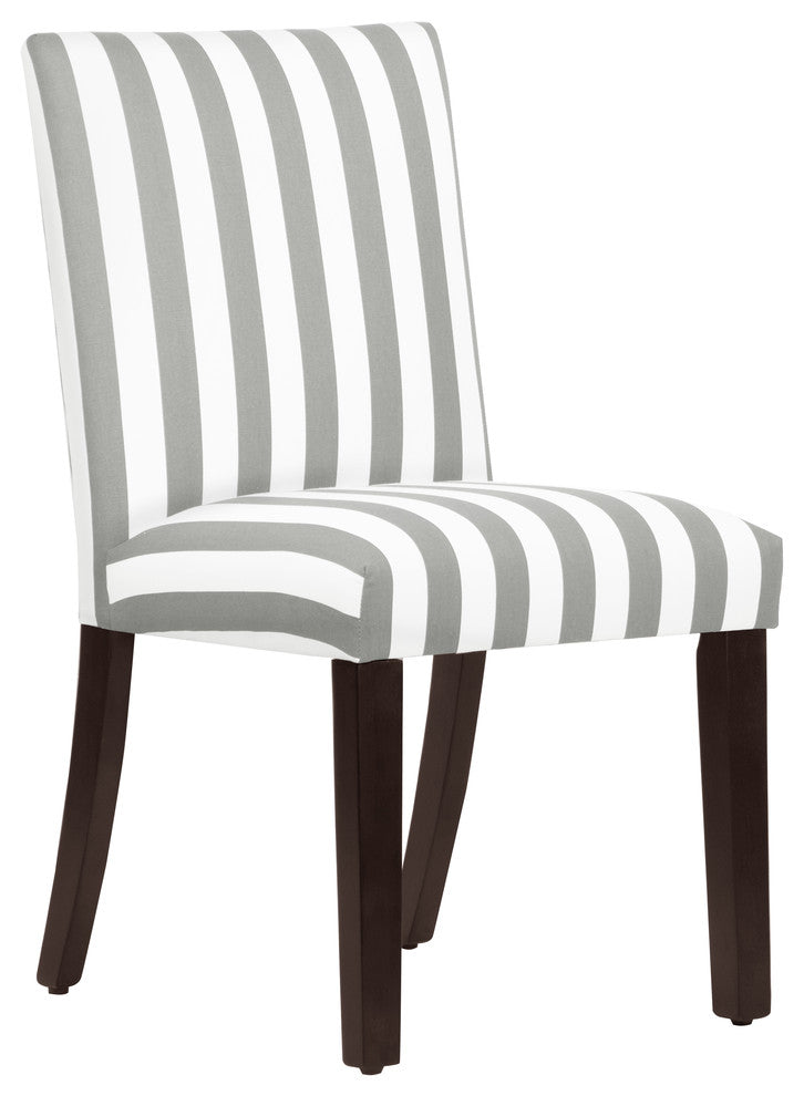 Hughes Dining Chair, Canopy Stripe, Storm and Twill