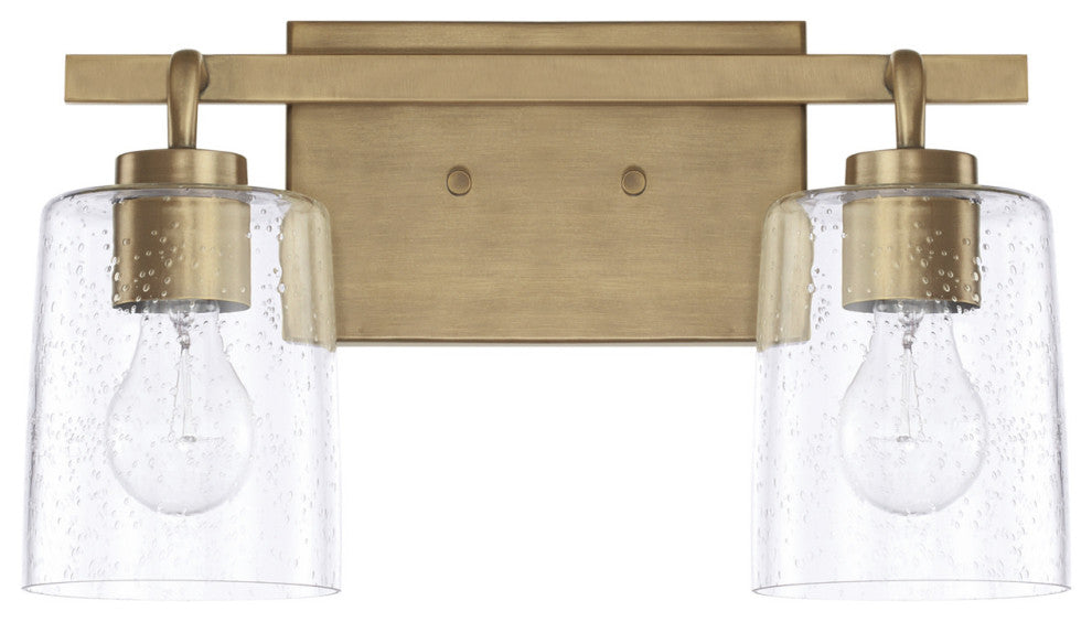Capital Lighting 128521-449 Greyson 2 Light 15"W Bathroom Vanity - Aged Brass