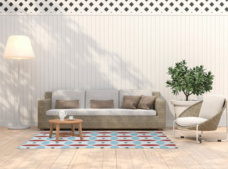 5' x 7' Geometric Spring Chenille Indoor/Outdoor Rug
