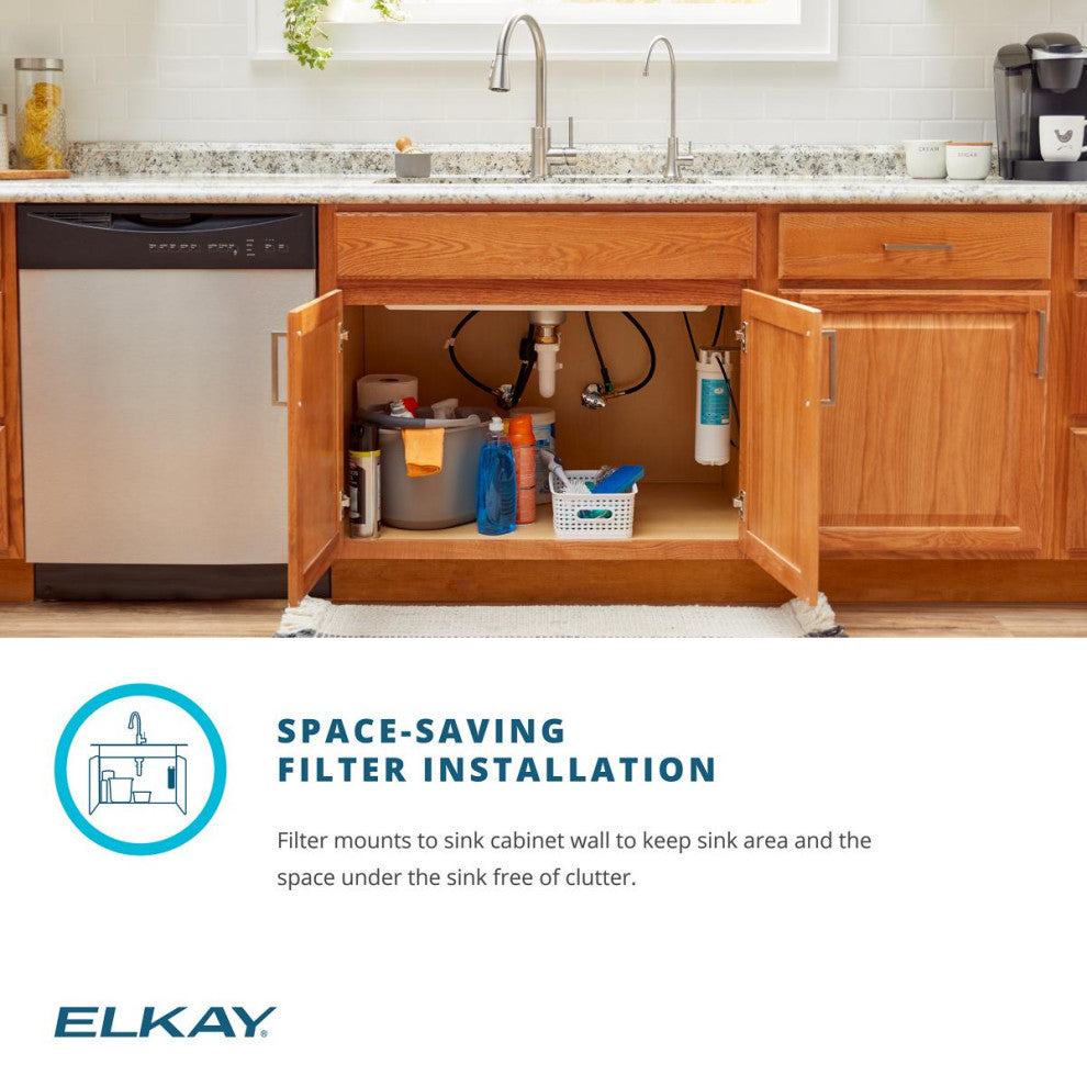 Elkay SS Single Undermount Workstation 31.5x18.5 Sink & Filtered Beverage Faucet