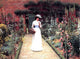 Edmund Blair Leighton A Lady in a Garden, 21"x28" Wall Decal