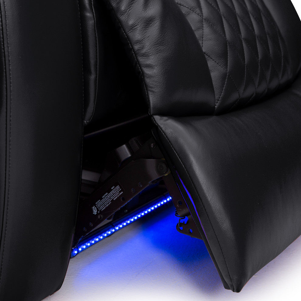 Seatcraft Capricorn Home Theater Seating, Black, Row of 4