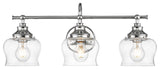 Golden Lighting 3610-BA3 CLR Daphne 3 Light 6"W Vanity Light - Chrome