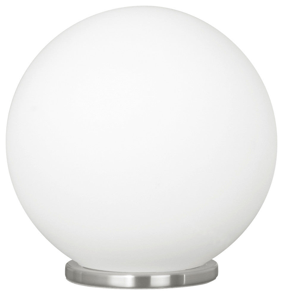 1x60W Table Lamp w/ Siliver Finish & Opal Glass