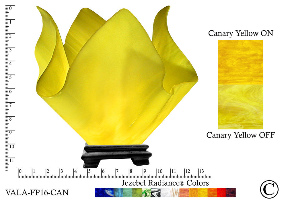 Jezebel Radiance Large Flame Vase Lamp, Canary Yellow