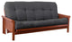 Blazing Needles Vitality 10" Microsuede Full Futon Mattress, Steel Grey