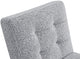 Zeal Boucle Fabric Upholstered Accent Chair, Grey