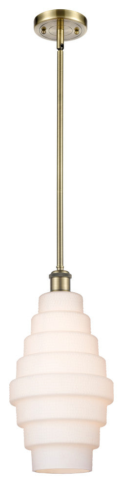 Innovations 516-1S-AB-G671-8 1-Light Mini Pendant, Antique Brass