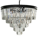 12-Light Luxury Modern Crystal Chandelier Pendant Ceiling Light - 32"