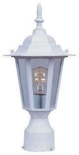 Maxim Builder Cast 1-Light Outdoor Pole/Post Lantern White - 3001CLWT