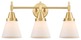 Innovations 447-3W-SG-G61 3-Light Bath Vanity Light, Satin Gold