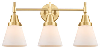 Innovations 447-3W-SG-G61 3-Light Bath Vanity Light, Satin Gold