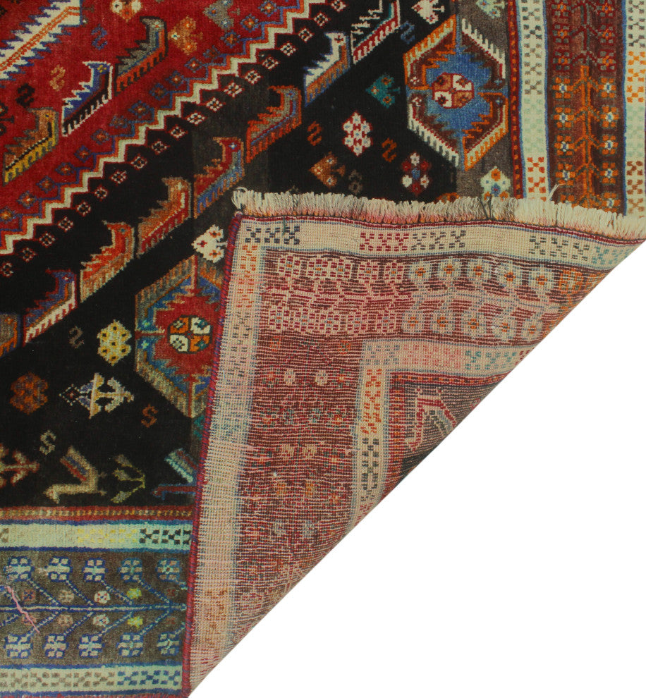 Fine Vintage Distressed Dicle Red Rug