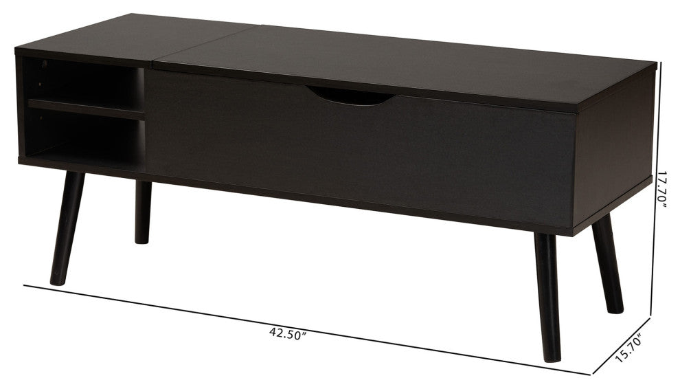 Rita Two-Tone Coffee Table With Lift-Top Storage