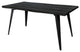 LeisureMod RTM63BL Ravenna Rectangular Wood 63" Ebony Metal Legs Dining Table