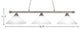 Oxford 3-Light Bar, Brushed Nickel/White Marble