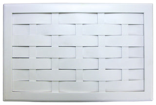 Oceanstar Rectangular Veneer Wood Laundry Hamper with Interior Bag, White