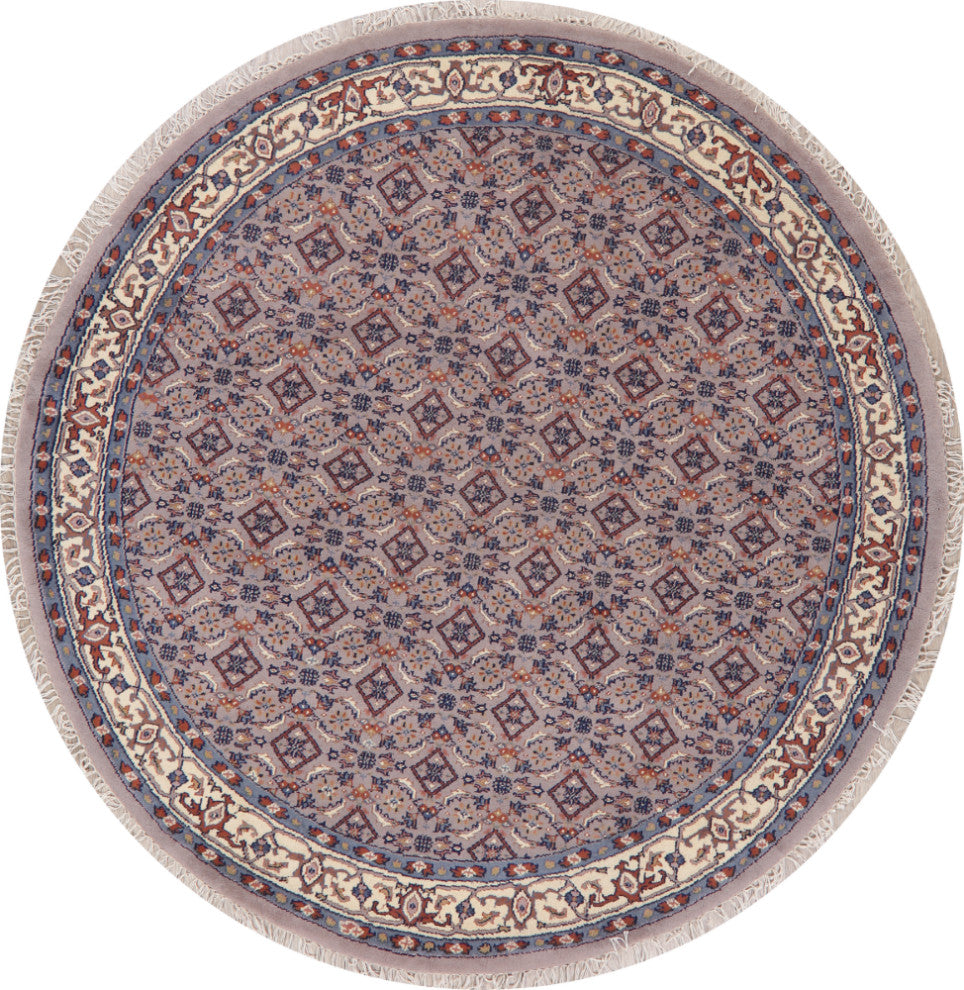 Bidjar Oriental Traditional Area Rug Hand-Knotted Indian, Gray, 8'3"x8'0