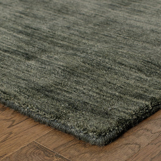 Arista Solid Charcoal Hand-Crafted Area Rug , 10'x13'