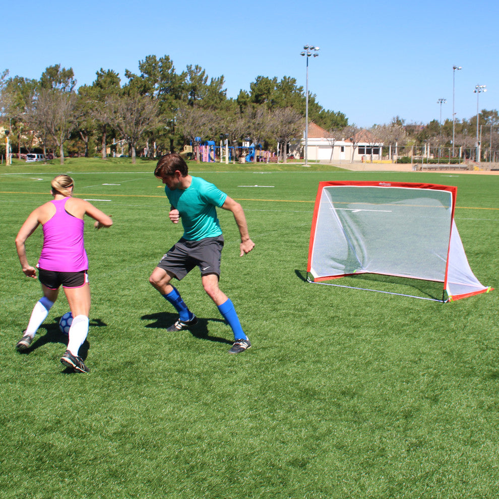 Soccer Portable Goal, Red, 6'