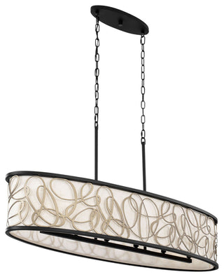 Scribble 6-Lt Linear Pendant - Matte Black/Artifact