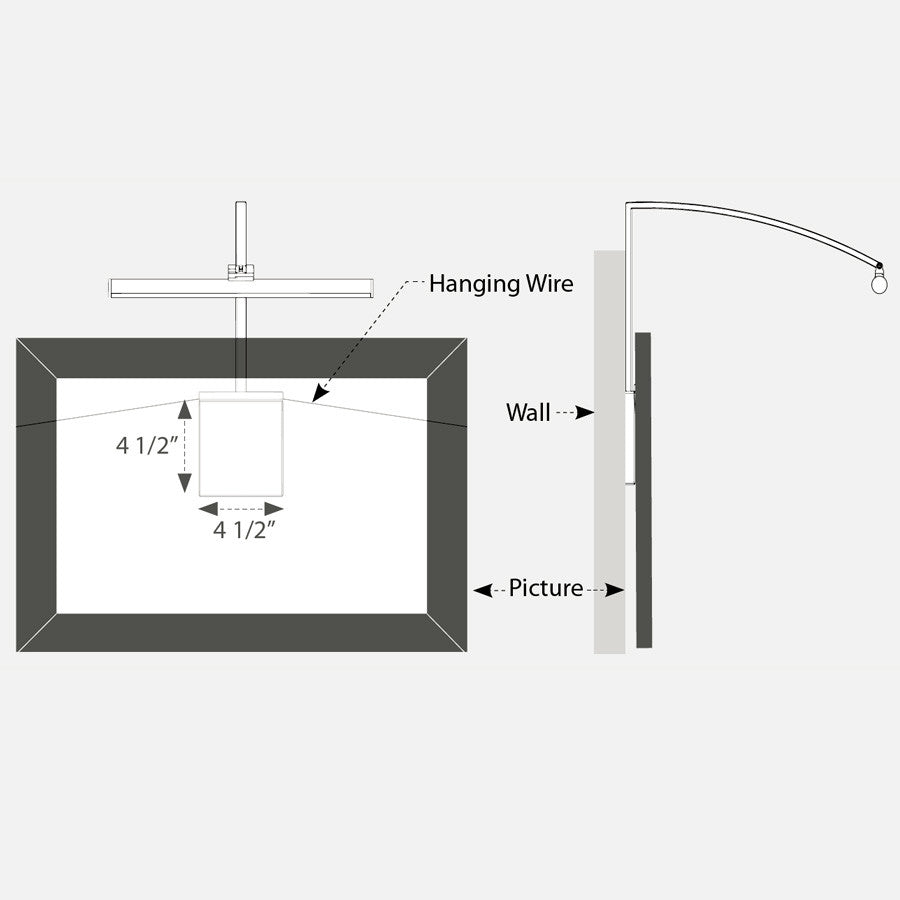 WAC Lighting Vibe 37" LED Picture Light, Black