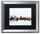 Michael Tompsett ''Liverpool England Skyline Blue'' Matted Framed Art, 16x20