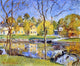 Theodore Wendel By the Pond, 20"x25" Gallery Wrapped Canvas Print