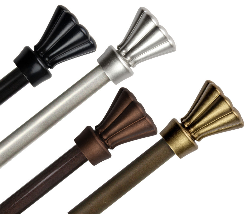 Pasha 5/8" Curtain Rod Antique Gold, 18-28"
