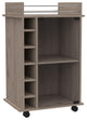 Huali Bar Cart, Light Gray