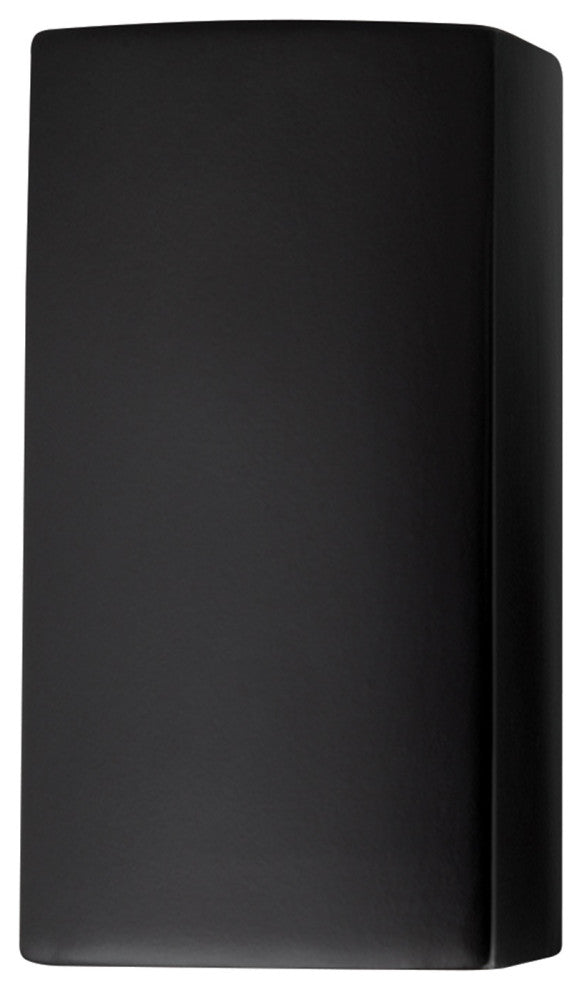Ambiance Small Rectangle, Outdoor Closed Top Sconce, Matte Black, LED