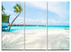 "Tropical Maldives Island" Canvas Wall Art, 3 Panels, 36"x28"